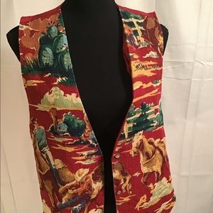 Vintage Horse Vest by Facets-Medium